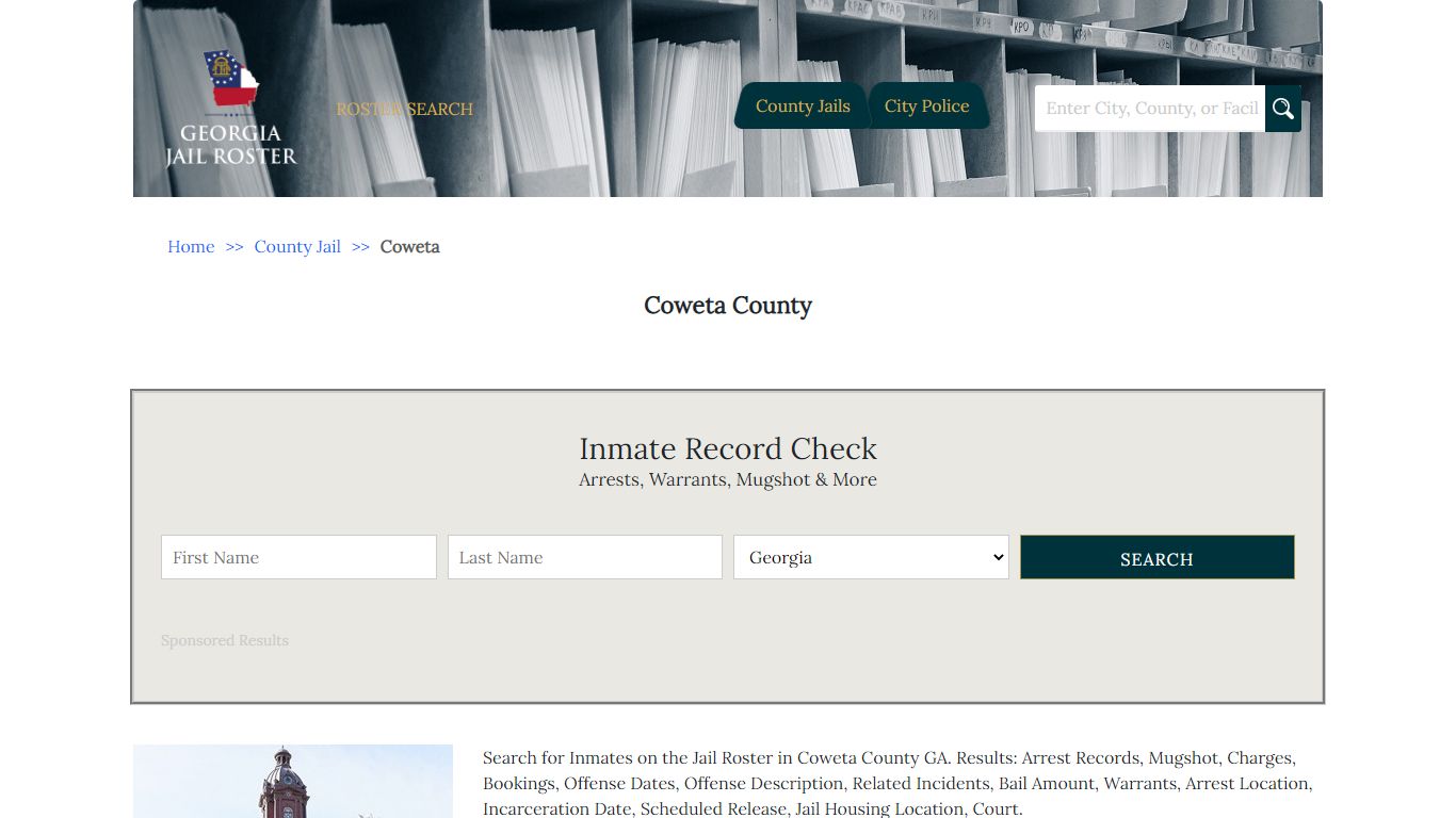 Coweta County | Georgia Jail Inmate Search