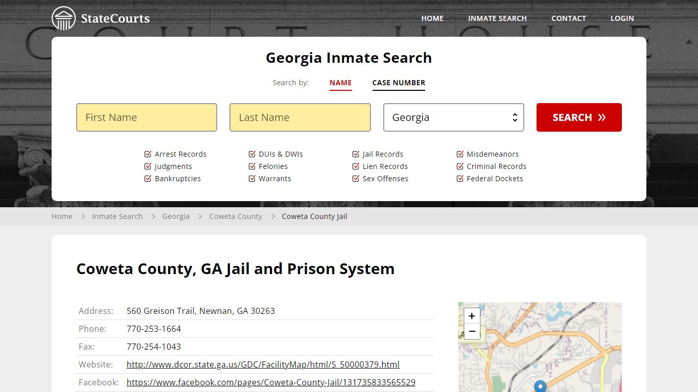 Coweta County Jail Inmate Records Search, Georgia - StateCourts